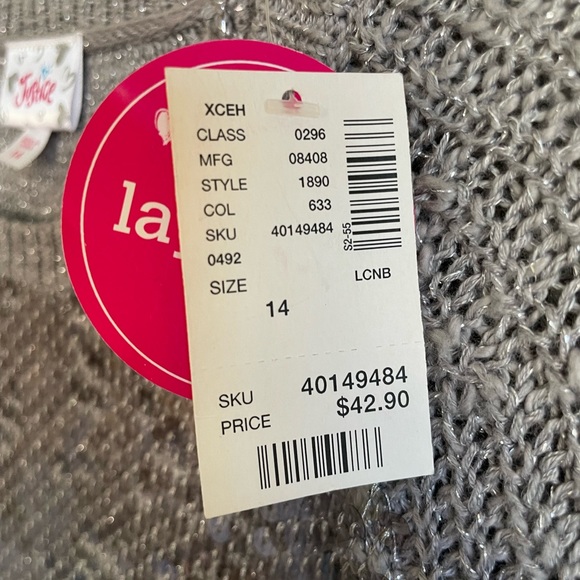 NWT Justice Sequin Crew Neck Sweater - Picture 4 of 4